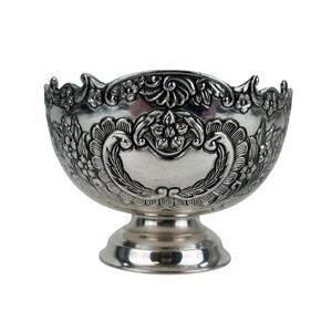 F. B. Rogers Silver Co Pedestal Silverplated Candy Bowl Ornate Floral Japan